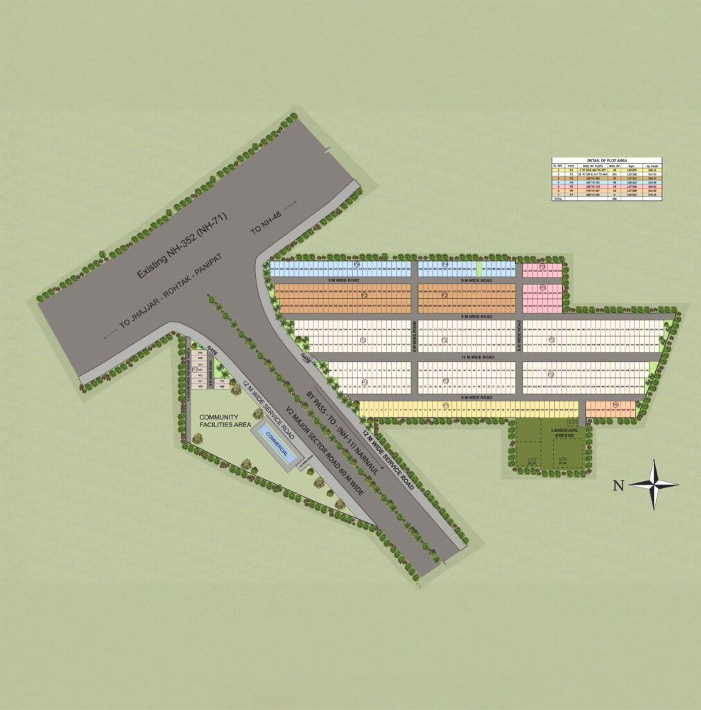 Pyramid elite estates Rewari site plan